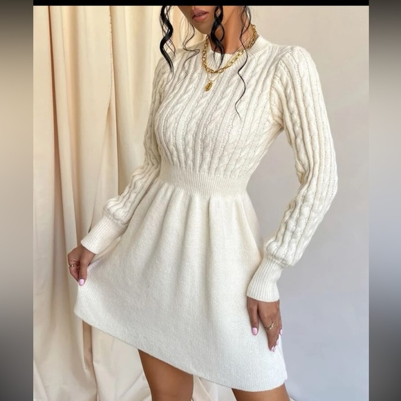 SHEIN Dresses & Skirts - SHEIN Cable Knit Sweater Dress